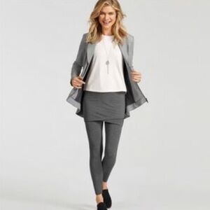 CAbi 5318 M’Leggings Gray Skirted Leggings Size M